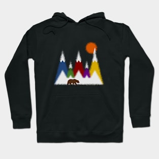 Bear In Mountains Hoodie